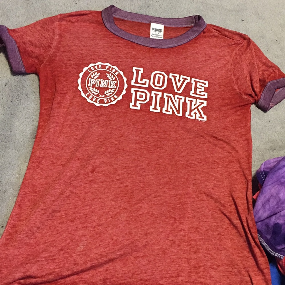 VS Love PINK ringer t shirt